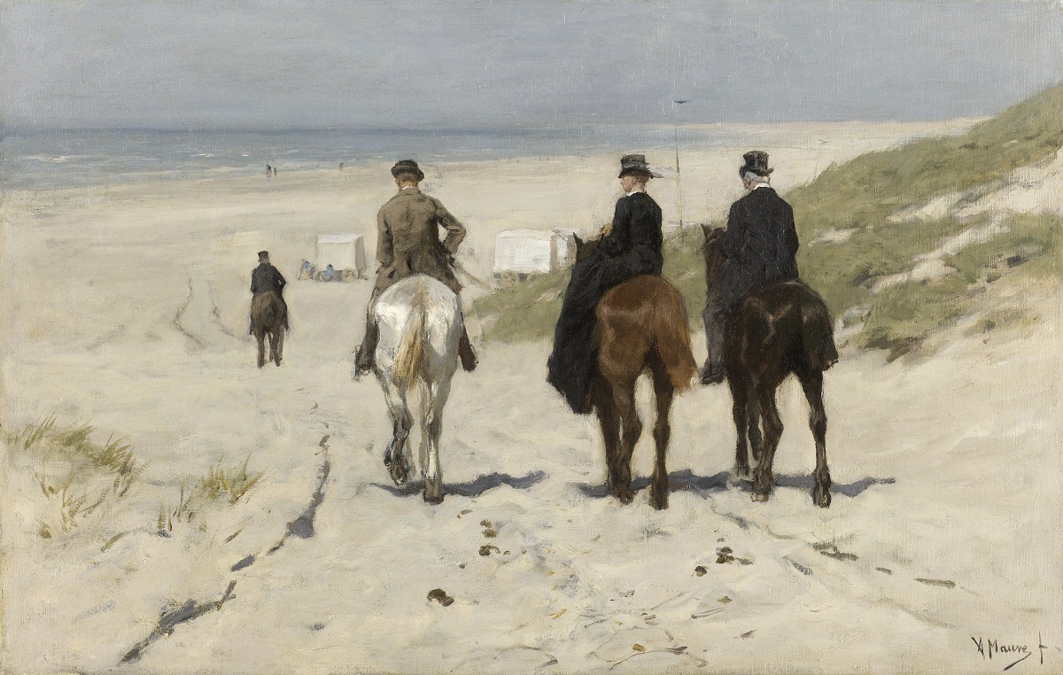 Anton Mauve: Morgenausritt am Strand, 1876, Öl auf Leinwand, Rijksmuseum Amsterdam, Bildmaterial von Museum Barberini